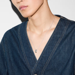 Gucci Interlocking Motif Sterling Silver Necklace