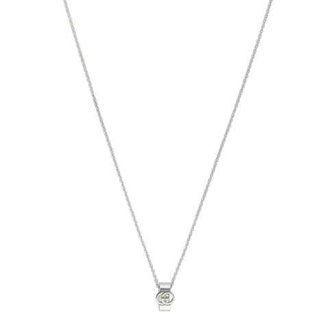 Gucci Interlocking Motif Sterling Silver Necklace
