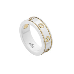 Gucci Icon 18ct Yellow Gold Interlocking G Ring D