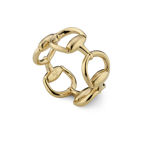 Gucci Horsebit 18ct Yellow Gold Link Ring
