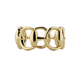 Gucci Horsebit 18ct Yellow Gold Link Ring