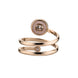 Gucci Interlocking G 18ct Rose Gold Diamond & Pink Opal Spiral Ring