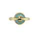 Gucci Interlocking G 18ct Yellow Gold Amazonite & Diamond Ring