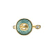 Gucci Interlocking G 18ct Yellow Gold Amazonite & Diamond Ring
