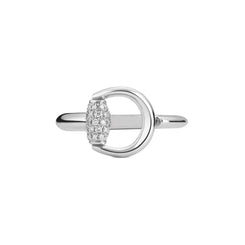 Gucci Horsebit 18ct White Gold and Diamond Ring