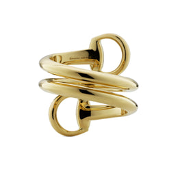 Gucci Horsebit 18ct Yellow Gold Spiral Ring