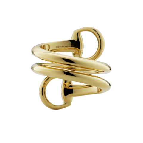 Gucci Horsebit 18ct Yellow Gold Spiral Ring
