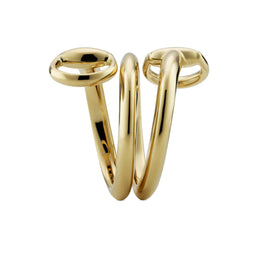 Gucci Horsebit 18ct Yellow Gold Spiral Ring