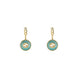 Gucci Interlocking G 18ct Yellow Gold Amazonite & Diamond Earrings