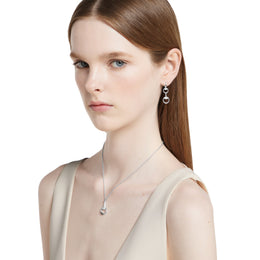 Gucci Horsebit 18ct White Chandelier 0.274ct Brilliant Cut Diamond Earrings D