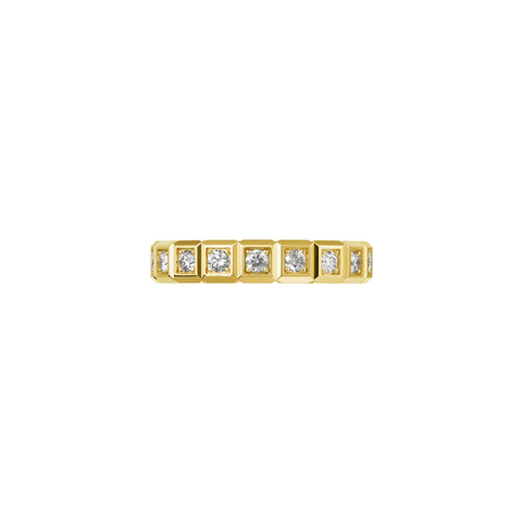 Chopard Ice Cube 18ct Yellow Gold Diamond Half Set Medium Ring