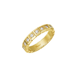 Chopard Ice Cube 18ct Yellow Gold Diamond Half Set Medium Ring