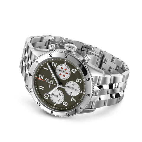 Breitling Watch Classic AVI Chronograph 42 Curtiss Warhawk Bracelet