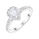 Platinum 0.30ct Diamond 0.45ct Diamond Pear Castle Set Claw Cluster Ring Size N GIA DSI1