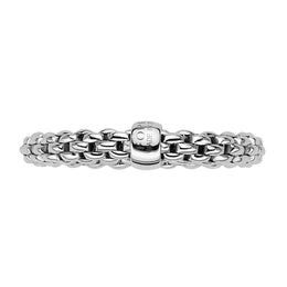 Fope Flex'it Essentials 18ct White Gold Slim Ring AN04.