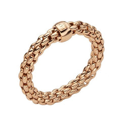 Fope Flex'it Essentials 18ct Rose Gold Slim Ring AN04.