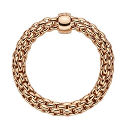 Fope Flex'it Essentials 18ct Rose Gold Slim Ring AN04.