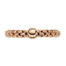 Fope Flex'it Essentials 18ct Rose Gold Slim Ring AN04.