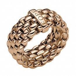 Fope Flex'it Essentials 18ct Rose Gold Wide Ring AN05.