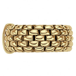 Fope Flex'it Essentials 18ct Yellow Gold Wide Ring AN05.