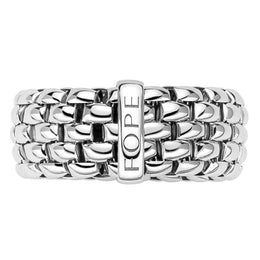Fope Flex'it Essentials 18ct White Gold Wide Ring AN05.