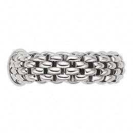 Fope Flex'it Essentials 18ct White Gold Medium Wide Ring AN559.
