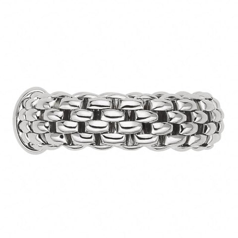 Fope Flex'it Essentials 18ct White Gold Medium Wide Ring AN559.