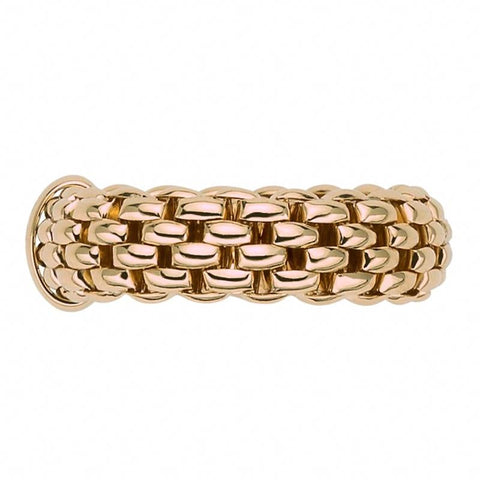Fope Flex'it Essentials 18ct Rose Gold Medium Wide Ring AN559.