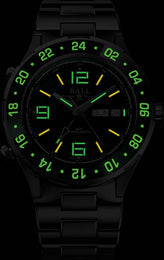 Ball Watch Company Roadmaster Marine GMT Limited Edition Watch with green dial, titanium strap, titanium case