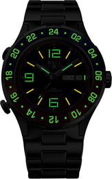 Ball Watch Company Roadmaster Marine GMT Limited Edition Watch with black dial, titanium strap, titanium case