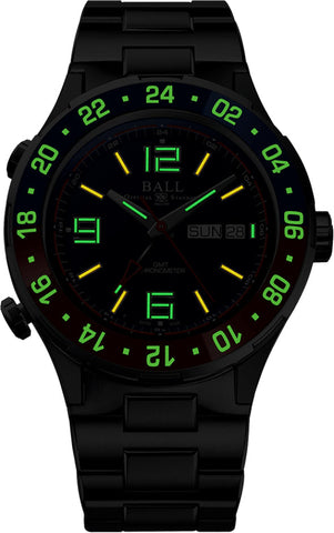 Ball Watch Company Roadmaster Marine GMT Limited Edition Watch with blue dial, titanium strap, titanium case