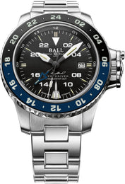 Ball Watch Company Engineer Hydrocarbon AeroGMT Sled Driver Limited Edition Watch with black dial, steel bracelet, steel case