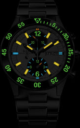 Ball Watch Company Roadmaster Rescue Chronograph Limited Edition Watch with white dial, titanium strap, titanium case