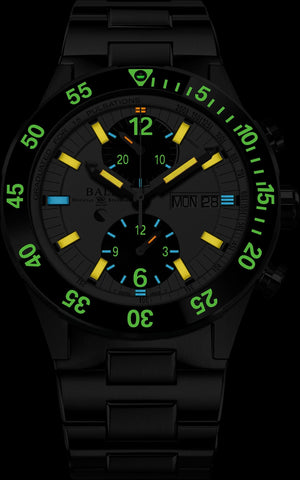 Ball Watch Company Roadmaster Rescue Chronograph Limited Edition Watch with white dial, titanium strap, titanium case