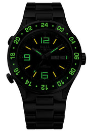 Ball Watch Company Roadmaster Marine GMT Limited Edition Watch with black dial, titanium strap, titanium case