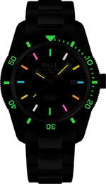 Ball Watch Company Engineer II Skindiver Heritage Manufacture Chronometer Watch with black dial, steel bracelet, steel case