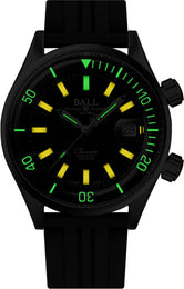 Ball Watch Company Engineer Master II Diver Chronometer Limited Edition Watch with black dial, rubber strap, steel case