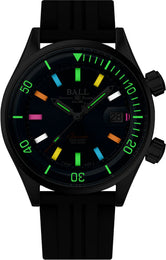 Ball Watch Company Engineer Master II Diver Chronometer Watch with blue dial, rubber strap, steel case
