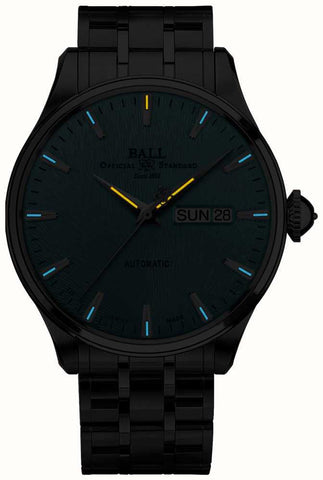 Ball Watch Company Trainmaster Eternity Blue Watch with steel bracelet, steel case