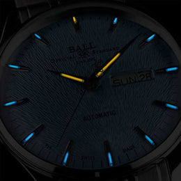 Ball Watch Company Trainmaster Eternity Blue Watch with steel bracelet, steel case