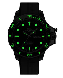Ball Watch Company Engineer Hydrocarbon Original Watch with green dial, rubber strap, steel case