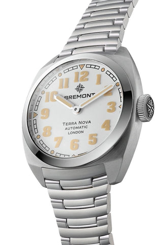 Bremont Watch Terra Nova 38 White Bracelet TN38-ND-SS-WH-B