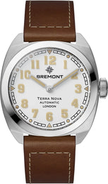Bremont Watch Terra Nova 38 White Leather TN38-ND-SS-WH-L-S