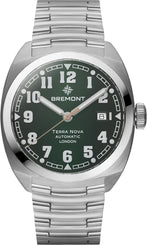 Bremont Watch Terra Nova 40.5 Date Green Bracelet TN40-DT-SS-GN-B