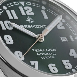 Bremont Watch Terra Nova 40.5 Date Green Nato TN40-DT-SS-GN-N-S