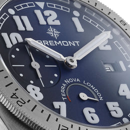 Bremont Terra Nova 40.5 Turning Bezel Power Reserve Blue Nato Watch