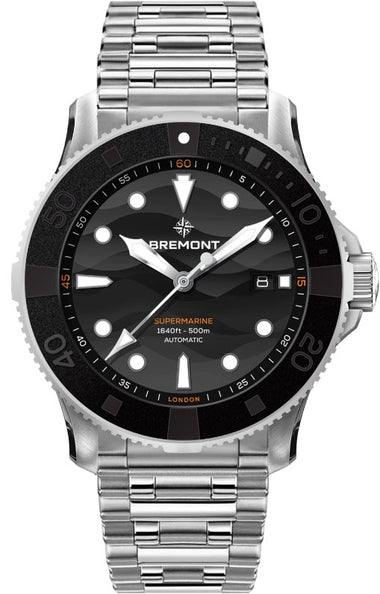 Bremont Watch Supermarine 500M Black Steel SM43-DT-SS-BK-B