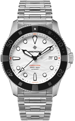 Bremont Supermarine 500M Polar White Bracelet Watch SM43-DT-SS-WH-B