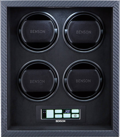Benson Watch Winder Black Series Leather 4.22.CF Carbon Fibre
