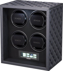 Benson Watch Winder Black Series Leather 4.22.CF Carbon Fibre